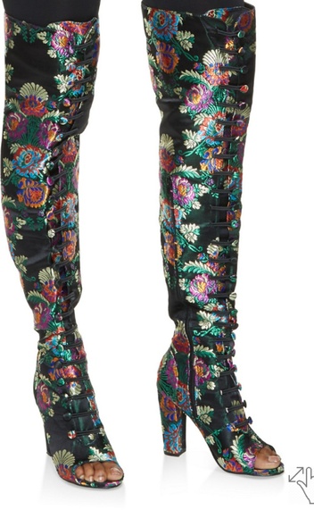 Black Floral Boot - Picture 1 of 2